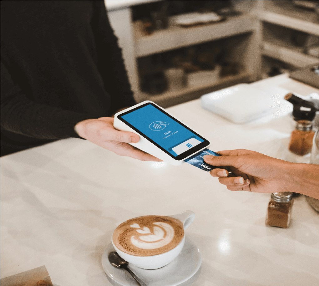 paying expenses with credit card via machine