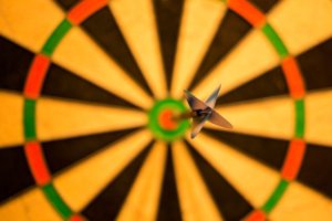dart hitting bullseye