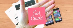 sticky note reminder set goals