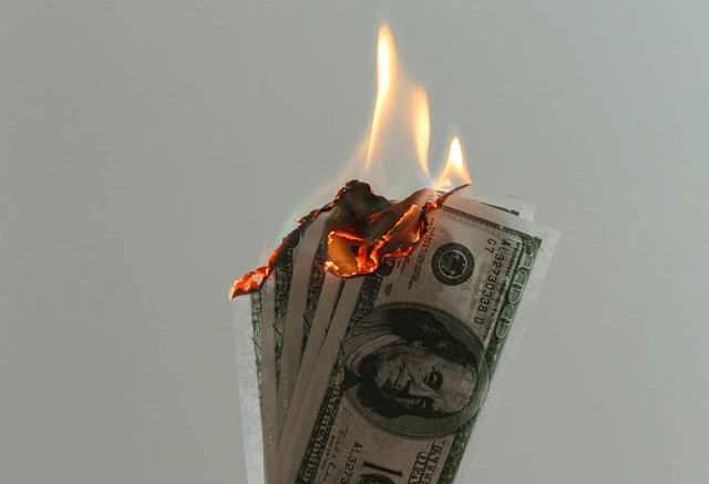 money burning