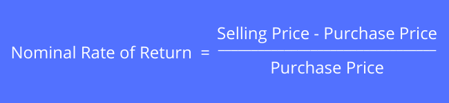 nominal rate of return formula
